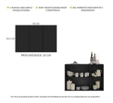 Aparador Buffet 3 Portas Veneza Multimóveis Mp1007 Preto