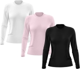 Kit 3 Camisetas Feminina Manga Longa Proteção Solar UV 50