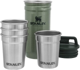Conjunto de copos de shot de aventura Stanley, 4 copos de aço inoxidável com estojo de transporte de metal resistente, presentes de acampamento