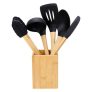 Conjunto de Utensílios com 5 peças + Suporte – La Cuisine Linha Bambu