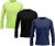 Kit 3 Camiseta DF Masculina Manga Longa Proteção Solar UV +50 Segunda Pele