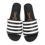 Chinelo Vizzano Slide Listrado Feminino