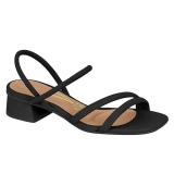 Sandália Vizzano Tiras Salto Bloco Baixo Feminina