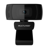 Webcam Multilaser com Microfone Integrado, 1080p 30FPS, Preto – WC050