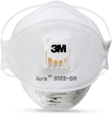 Respirador para Partículas 3M™ Aura™ 9322, PFF-2(S), Branco