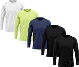 Kit 5 Camiseta DF Masculina Manga Longa Proteção Solar UV +50 Segunda Pele